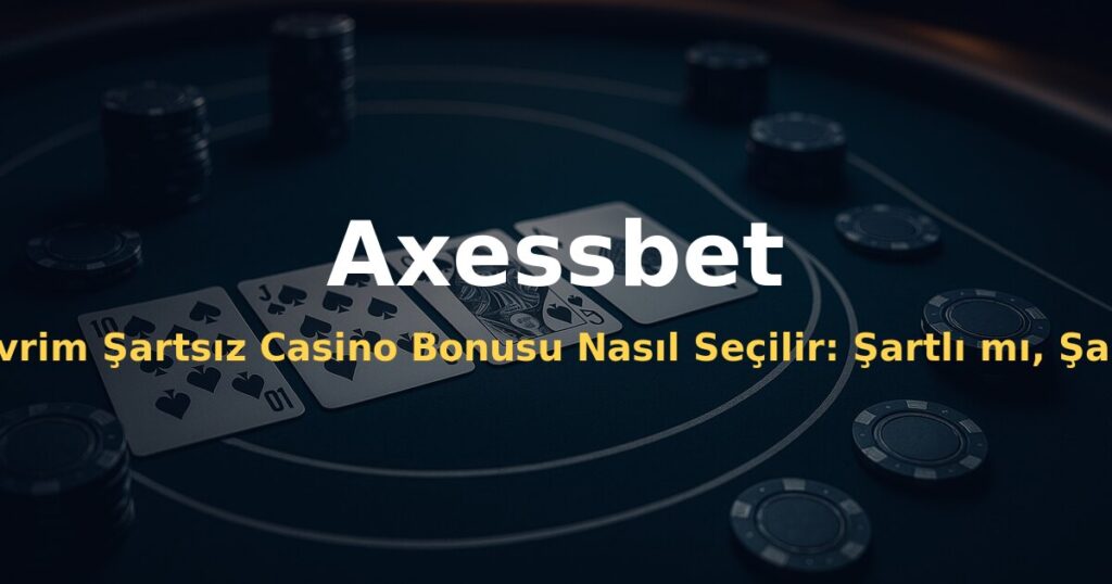 Çevrim Şartsız Casino Bonusu Nasıl Seçilir: Şartlı mı, Şartsız mı? - Axessbet